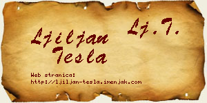 Ljiljan Tesla vizit kartica